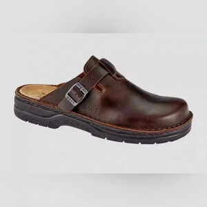 Naot Brown Leather Fiord Mules Size 43